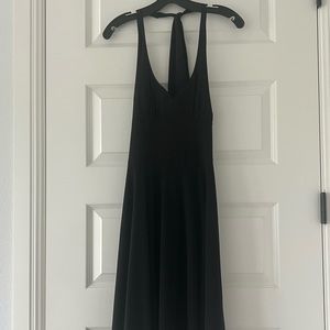 Women’s Black Halter Dress with Crisscross Back by Venus